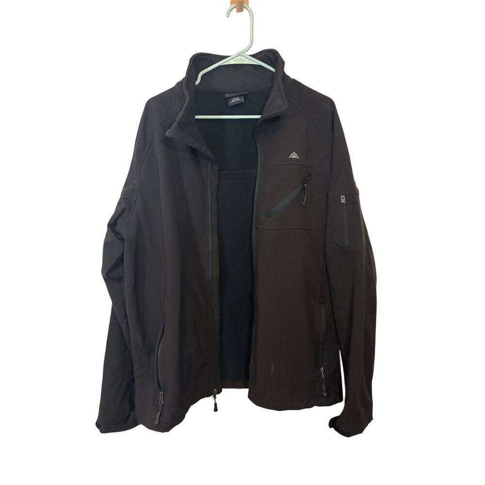 Snozu Performance Stretch-O-Rama Jacket Mens XL Black Full Zip Stretch Active
